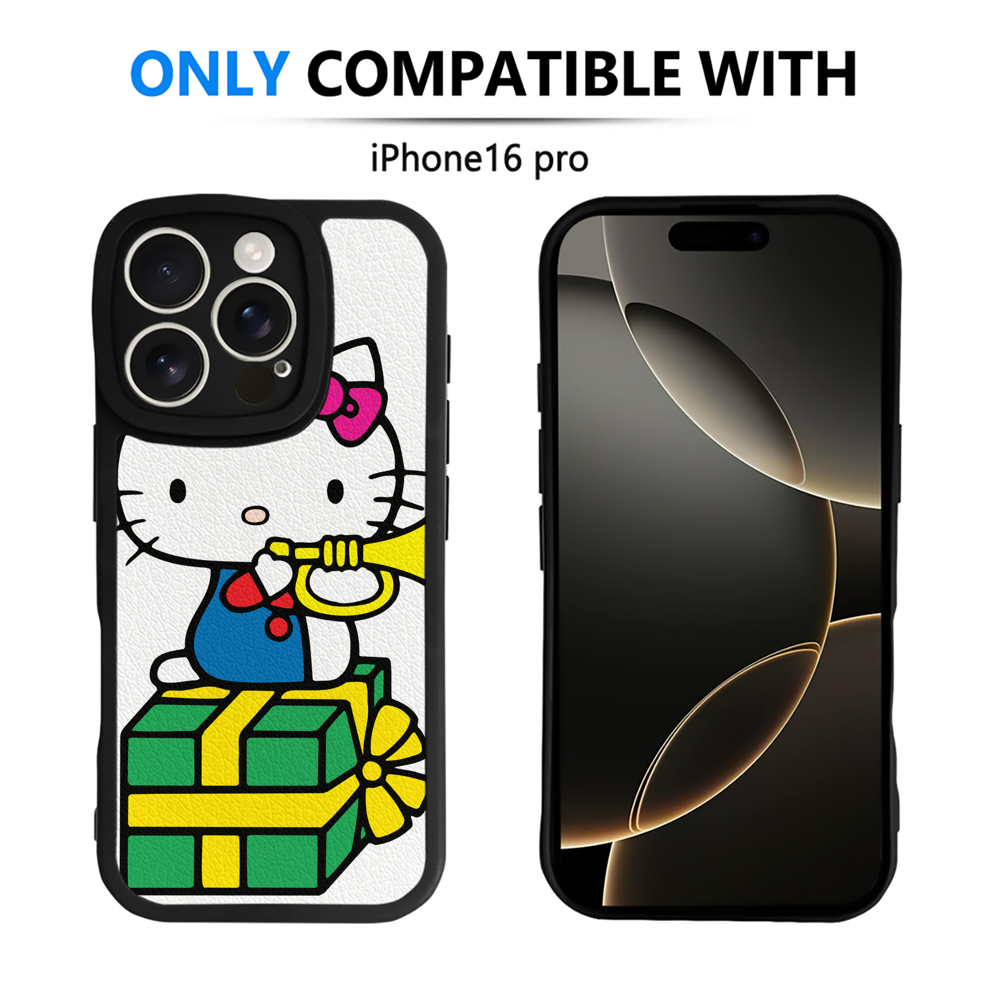 （画像用） Hello Kitty ハローキティ 【iPhone 16シリーズ対応】シリコンスマホケース（レザー調） 材質：シリコン